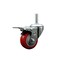 Service Caster 3 Inch Red Polyurethane Wheel Swivel 58 Inch Threaded Stem Caster Total Lock Brake SCC SCC-TSTTL20S314-PPUB-RED-58212 - alternate 1